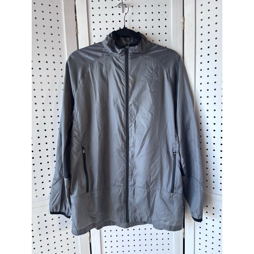 Rise by Lularoe Women's M‎ Gray Full Zip Lightweight Windbreaker Jacket